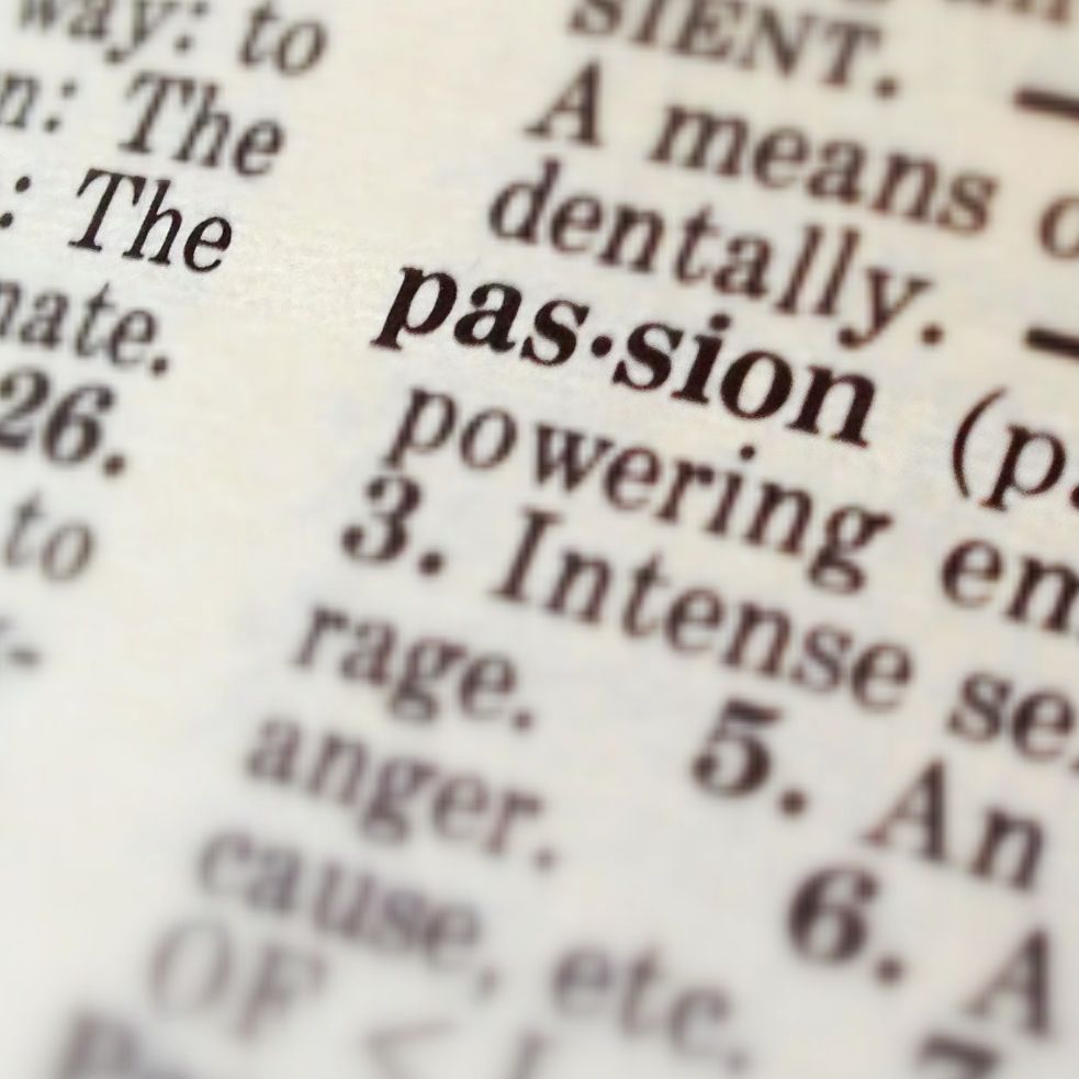 Passion keyword highlighted in text