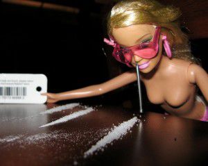 cocaine barbie in pink shades