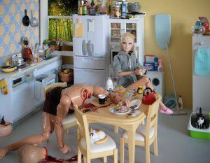 bloody dolls in the kitchen