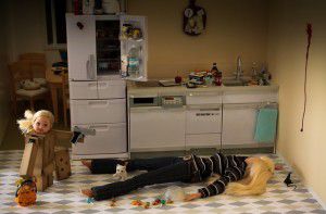 dead on kitchen floor