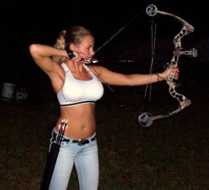 Hot Archer girl in action