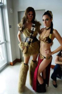 Two Hot Chick wearing Costums