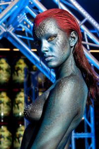 Redhead woman in Mystique bodypaint