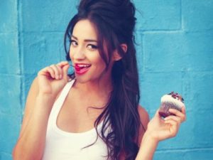 Amzingly stunning shay mitchell cherry cupcake lollipop by the chalk boards